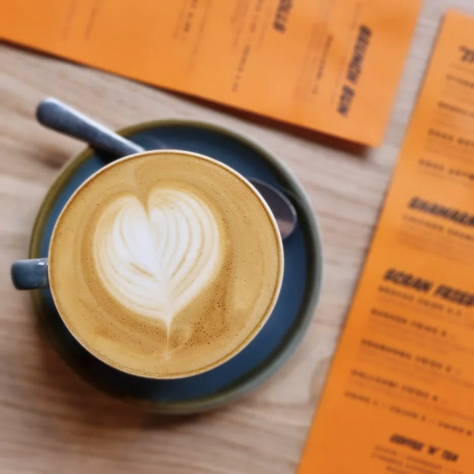 latte art in coffee